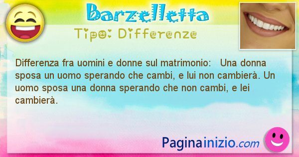 Differenze: Differenza fra uomini e donne sul matrimonio: ... (id=1447)