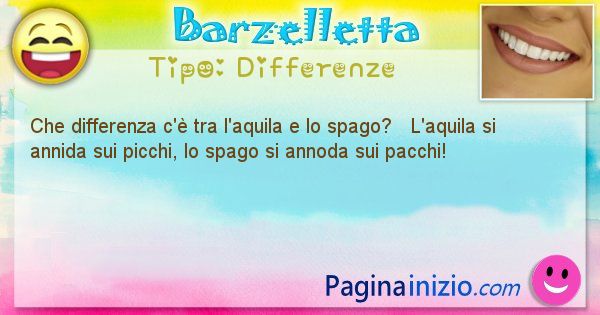 Differenze: Che differenza c' tra l'aquila e lo spago?   ... (id=1468)