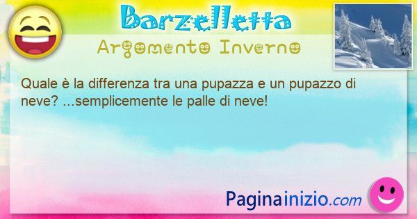 Differenza argomento Inverno: Quale  la differenza tra una pupazza e un pupazzo di ... (id=3289)