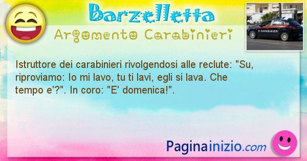 Barzelletta argomento Carabinieri: Istruttore dei carabinieri rivolgendosi alle reclute: ... (id=1895)