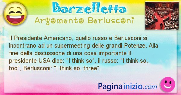 Barzelletta argomento Renzi: Il Presidente Americano, quello russo e Renzi si ... (id=887)