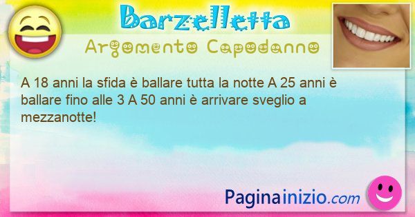 Barzelletta argomento Capodanno: Capodanno negli anni..
A 18 anni la sfida  ballare ... (id=3367)