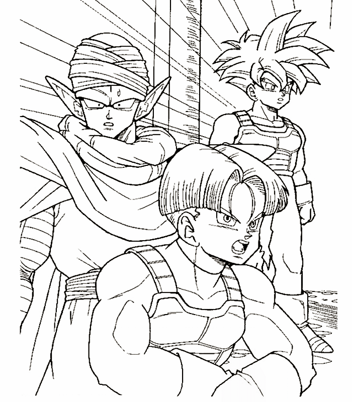 Sketch Of Krillin Coloring Pages