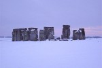 Stonehenge con la neve