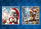 <b>Puzzle natalizio con animali - Cute christmas animals jigsaw