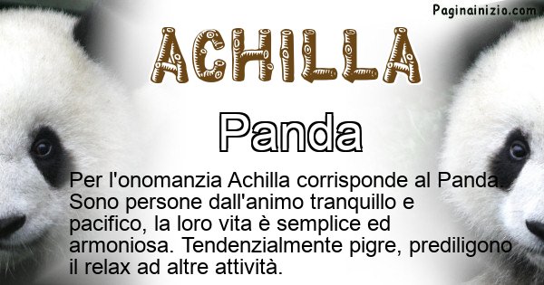 Achilla - Animale associato al nome Achilla