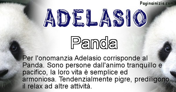 Adelasio - Animale associato al nome Adelasio