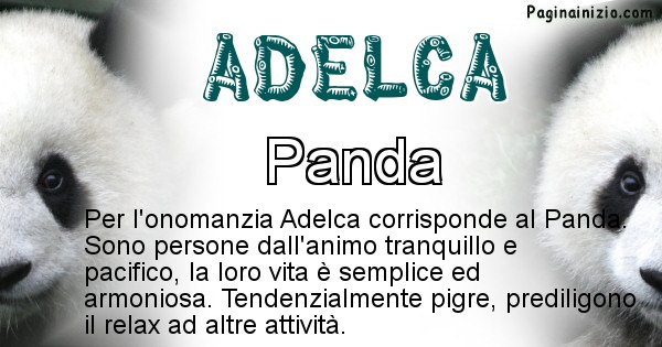 Adelca - Animale associato al nome Adelca