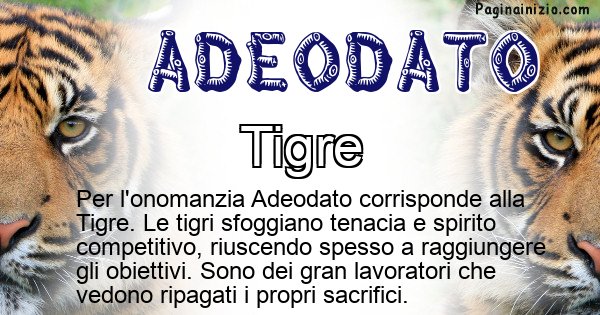 Adeodato - Animale associato al nome Adeodato