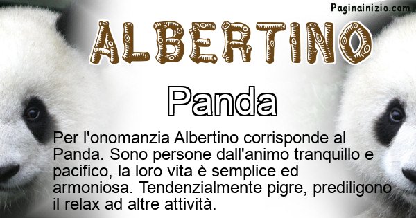 Albertino - Animale associato al nome Albertino