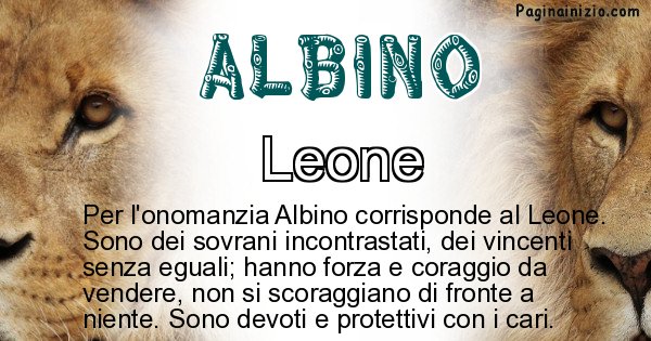 Albino - Animale associato al nome Albino