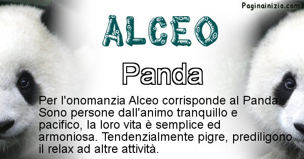 Alceo - Animale associato al nome Alceo