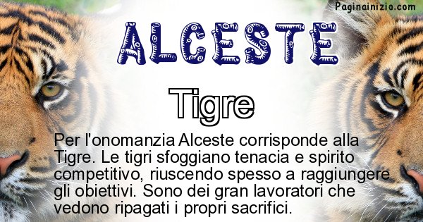 Alceste - Animale associato al nome Alceste