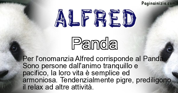 Alfred - Animale associato al nome Alfred