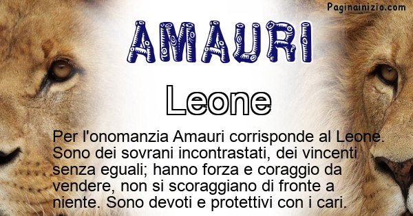 Amauri - Animale associato al nome Amauri