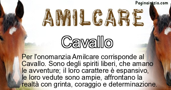 Amilcare - Animale associato al nome Amilcare