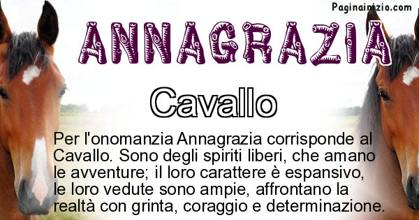 Annagrazia - Animale associato al nome Annagrazia