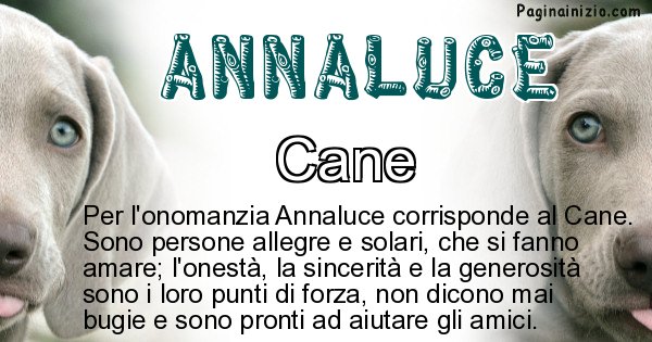 Annaluce - Animale associato al nome Annaluce