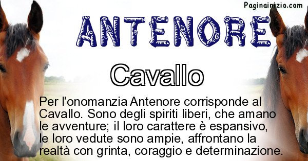 Antenore - Animale associato al nome Antenore