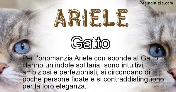 Ariele - Animale associato al nome Ariele