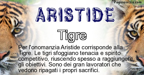 Aristide - Animale associato al nome Aristide