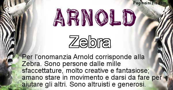 Arnold - Animale associato al nome Arnold