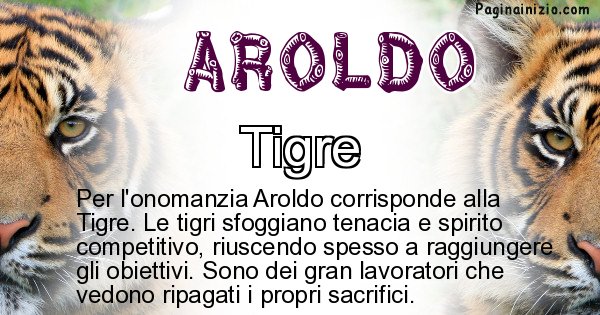 Aroldo - Animale associato al nome Aroldo