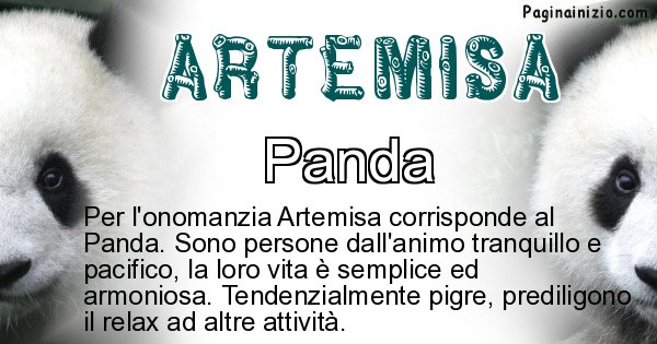 Artemisa - Animale associato al nome Artemisa