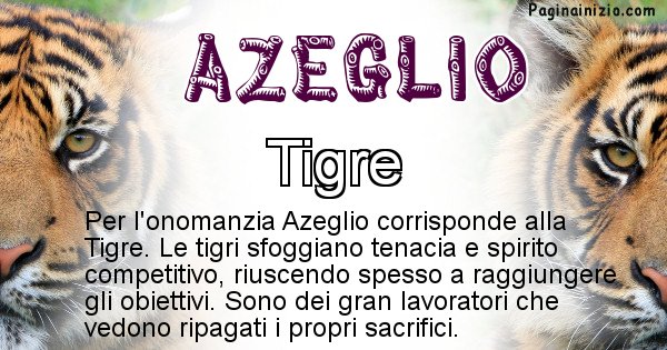 Azeglio - Animale associato al nome Azeglio