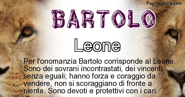 Bartolo - Animale associato al nome Bartolo