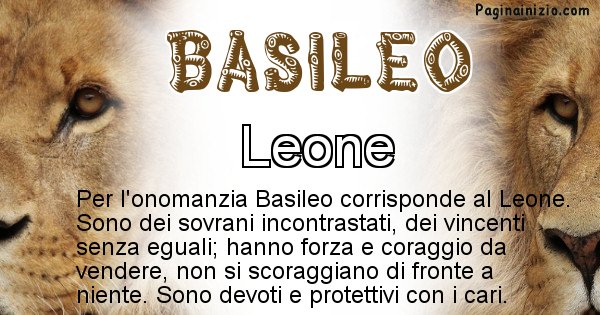 Basileo - Animale associato al nome Basileo