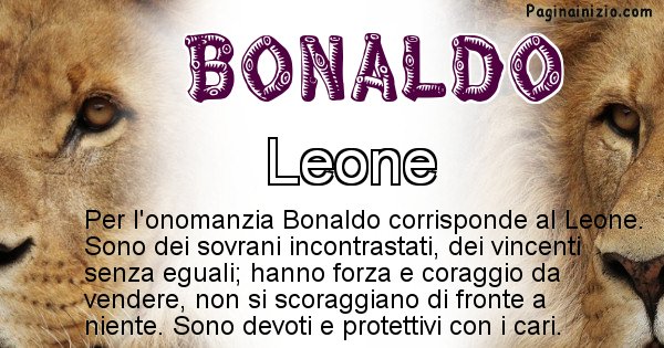 Bonaldo - Animale associato al nome Bonaldo