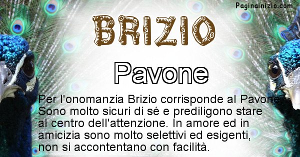 Brizio - Animale associato al nome Brizio