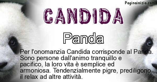 Candida - Animale associato al nome Candida