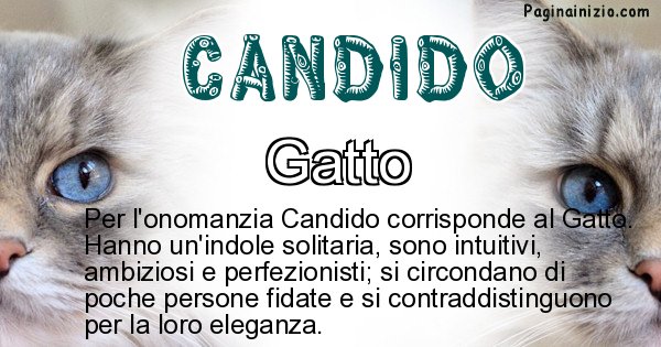 Candido - Animale associato al nome Candido