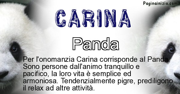 Carina - Animale associato al nome Carina