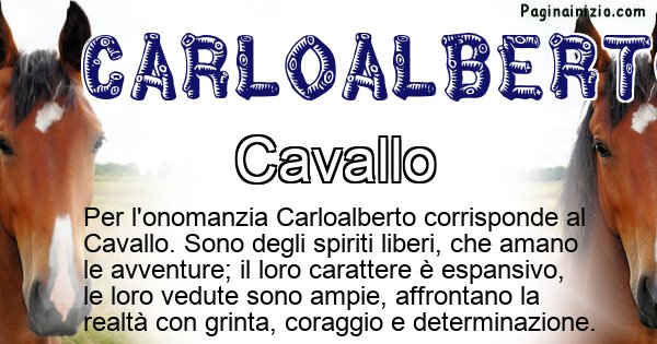 Carloalberto - Animale associato al nome Carloalberto