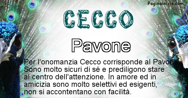 Cecco - Animale associato al nome Cecco