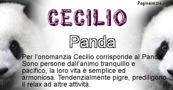 Cecilio - Animale associato al nome Cecilio