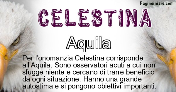 Celestina - Animale associato al nome Celestina