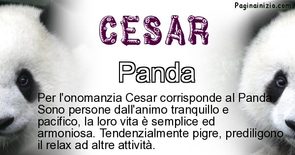 Cesar - Animale associato al nome Cesar