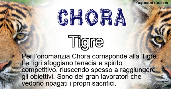 Chora - Animale associato al nome Chora