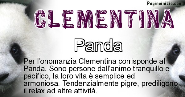 Clementina - Animale associato al nome Clementina