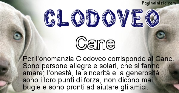 Clodoveo - Animale associato al nome Clodoveo