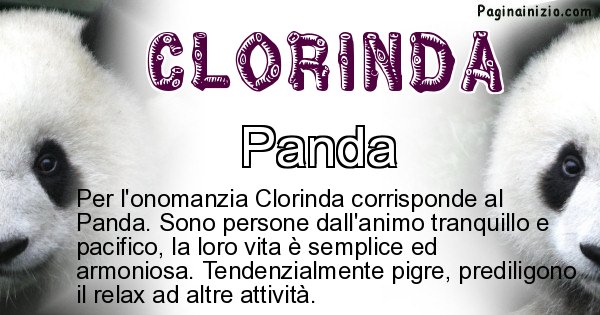 Clorinda - Animale associato al nome Clorinda