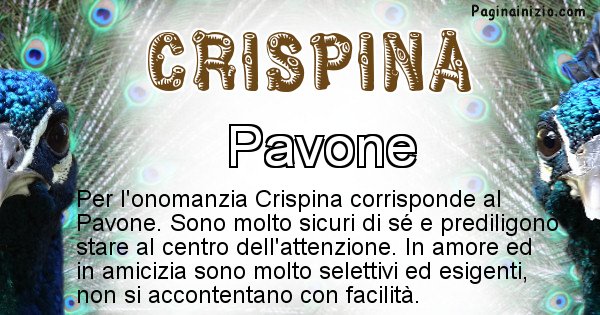 Crispina - Animale associato al nome Crispina