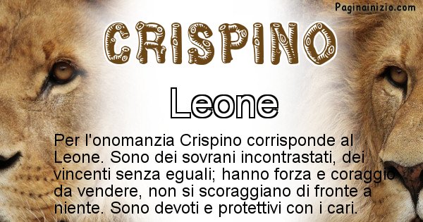 Crispino - Animale associato al nome Crispino