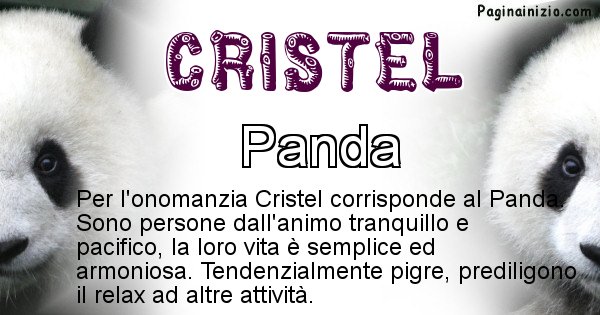 Cristel - Animale associato al nome Cristel