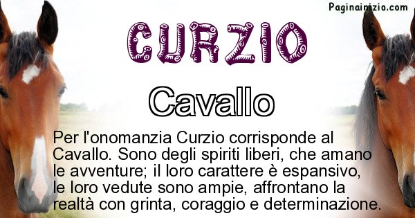 Curzio - Animale associato al nome Curzio