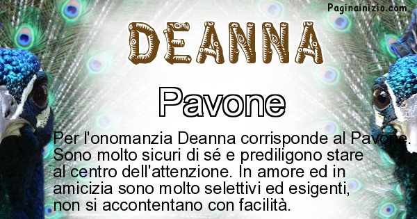 Deanna - Animale associato al nome Deanna